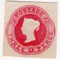 (I.B) QV Postal : Embossed Die 3d (1866)