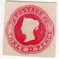 (I.B) QV Postal : Embossed Die 3d (1866)