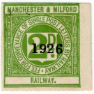 (I.B) Manchester & Milford Railway : Letter Stamp 2d (I.B) Manchester & Milford Railway : Letter Stamp 2d