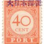 (I.B) Netherlands Indies Postal : Postage Due 40c (Japanese Occupation OP)
