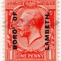 (I.B) George V Commercial Overprint : Borough of Lambeth
