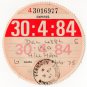 (I.B) GB Revenue : Car Tax Disc (Hillman 1984)