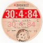 (I.B) GB Revenue : Car Tax Disc (Hillman 1984)