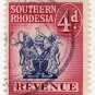 (I.B) Southern Rhodesia Revenue : Duty Stamp 4d