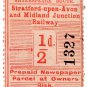 (I.B) Stratford-upon-Avon & Midland Junction Railway : Newspapers ½d