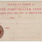 (I.B) QV Revenue : Patent Office Prepaid Postcard 7½d