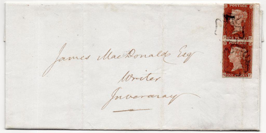 (I.B) QV Postal : Scottish Entire (Inveraray via Dumbarton 1843)