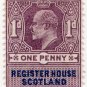 (I.B) Edward VII Revenue : Register House Scotland 1d