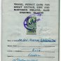 (I.B) George V Revenue : Travel Permit Card 5/- (complete document)