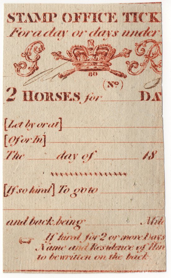 (I.B) George III Revenue : Horse Duty