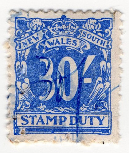 (I.B) Australia - NSW Revenue : Stamp Duty 30/-