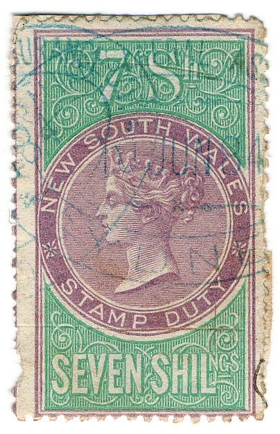 (I.B) Australia - NSW Revenue : Stamp Duty 7/-