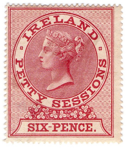 (I.B) QV Revenue : Ireland Petty Sessions 6d (1880)