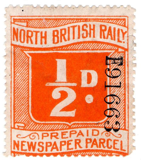 (I.B) North British Railway : Newspaper Parcel &Acirc;&frac12;d