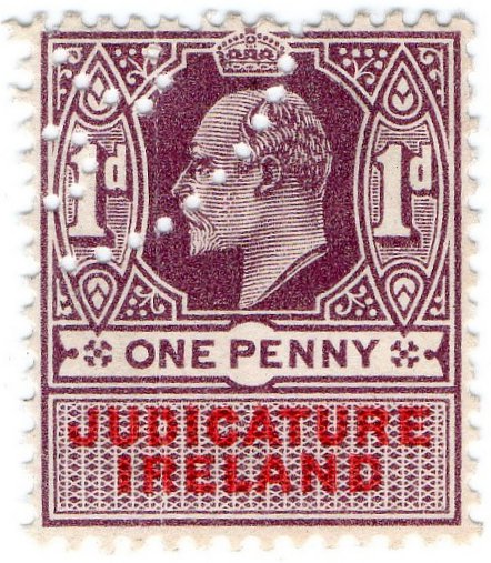 (I.B) Edward VII Revenue : Judicature Ireland 1d