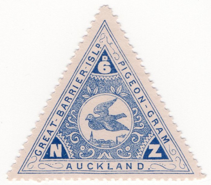 (I.B) New Zealand Cinderella : Great Barrier Island Pigeon Post 6d
