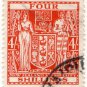 (I.B) New Zealand Revenue : Stamp Duty 4/- (postal)