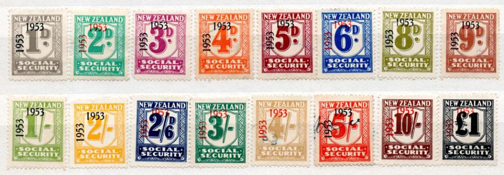 (I.B) New Zealand Revenue : Social Security Collection (1953)