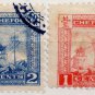 (I.B) China Local Post : Chefoo 1c + 2c