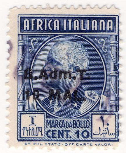 (I.B) BOIC (Tripolitania) Revenue : Duty 10m on 10c OP