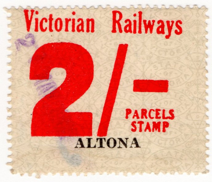(I.B) Australia - Victoria Railways : Parcels 2/- (Altona)