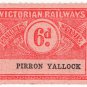 (I.B) Australia - Victoria Railways : Parcels 6d (Pirron Yallock)