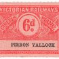 (I.B) Australia - Victoria Railways : Parcels 6d (Pirron Yallock)