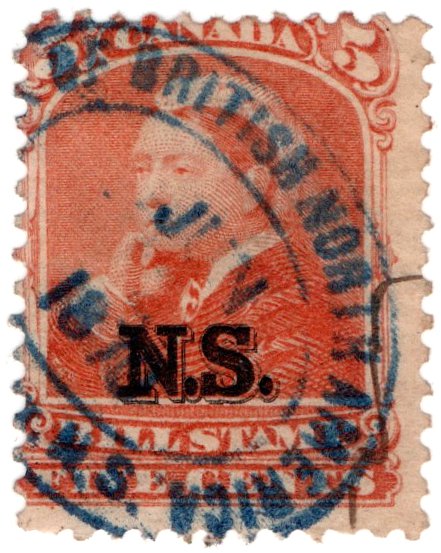 (I.B) Canada Revenue : Nova Scotia Bill Stamp 5c
