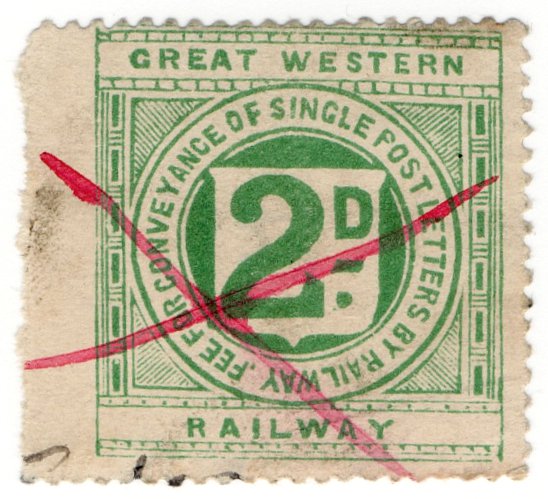 (I.B) Great Western Railway : Letter Stamp 2d