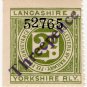 (I.B) Lancashire & Yorkshire Railway : Letter Stamp 3d on 2d OP