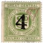 (I.B) Great Central Railway : Letter Stamp 4d on 3d OP