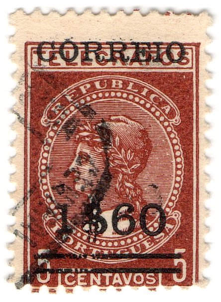 (I.B) Portugal Telegraphs : 5c with $1.60 Postal Overprint