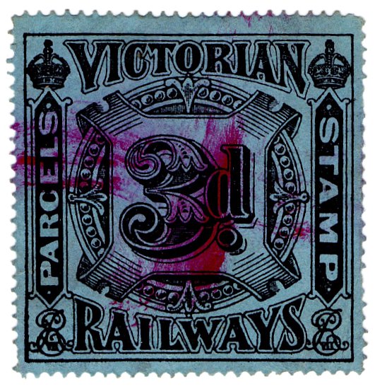 (I.B) Australia - Victoria Railways : Parcels 3d
