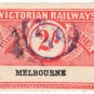 (I.B) Australia - Victoria Railways : Parcels 2/- (Melbourne) inverted wmk