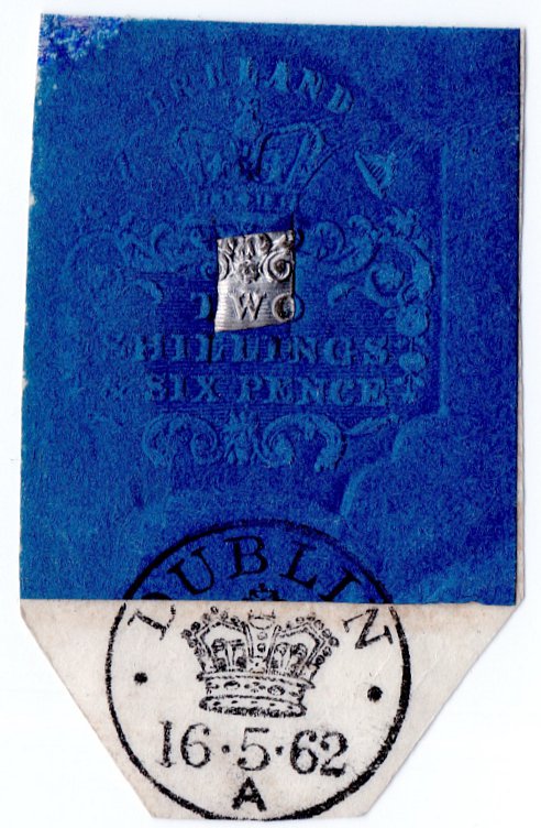 (I.B) QV Revenue : Ireland Impressed Duty 2/6d (Dublin 1862)