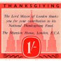 (I.B) Cinderella Collection : National Thanksgiving Fund 1/-