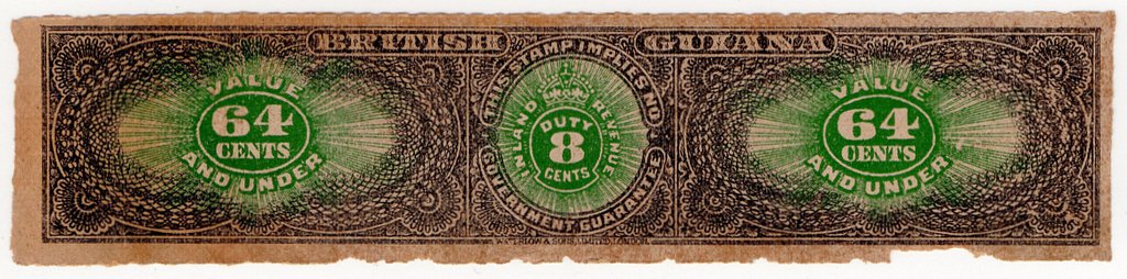(I.B) British Guiana Revenue : Medicine Duty 8c