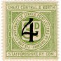 (I.B) Great Central & North Staffordshire Railway : Letter 4d on 3d OP