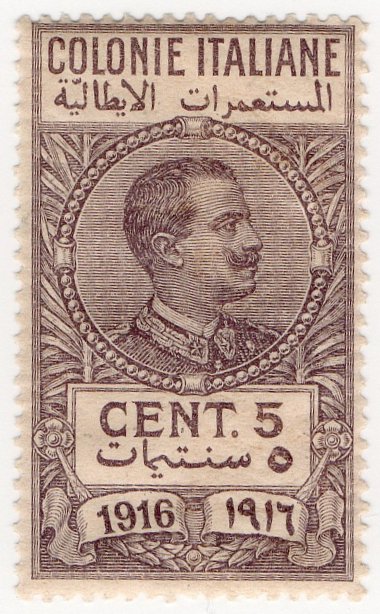 (I.B) Italy (Libya) Revenue : Duty Stamp 5c (1916)