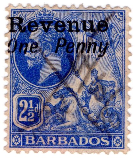 (I.B) Barbados Revenue : Duty 1d on 2&Acirc;&frac12;d OP