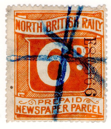 (I.B) North British Railway : Newspaper Parcel 6d