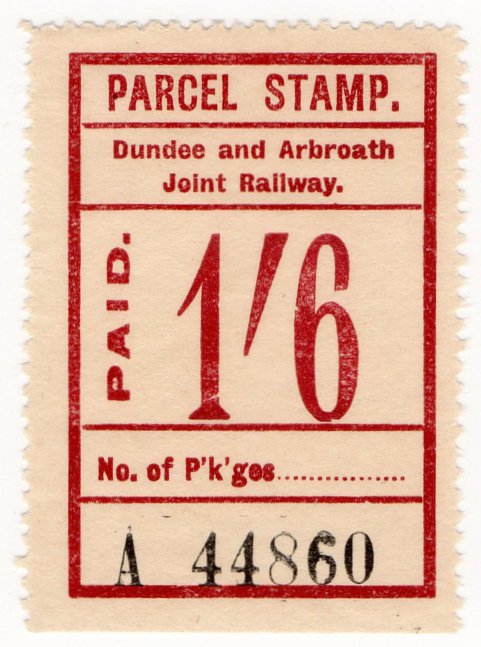 (I.B) Dundee & Arbroath Joint Railway : Parcel 1/6d