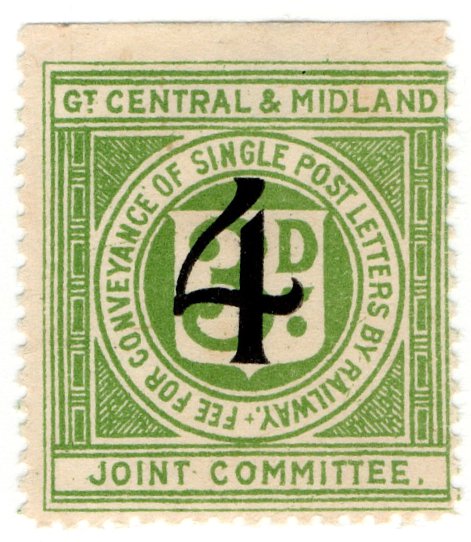 (I.B) Great Central & Midland Joint Committee Railway : Letter 4d on 3d OP