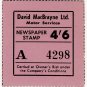 (I.B) Cinderella Collection : David MacBrayne Motor Services - Newspapers 4/6d