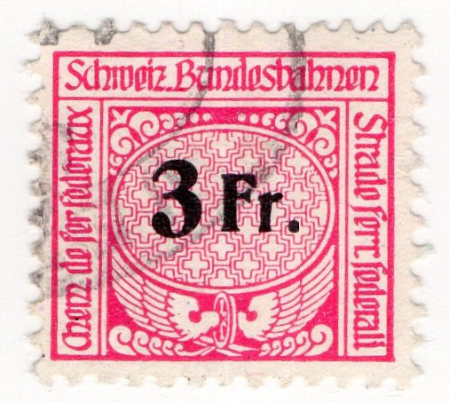 (I.B) Switzerland Railways : State Railways 3Fr