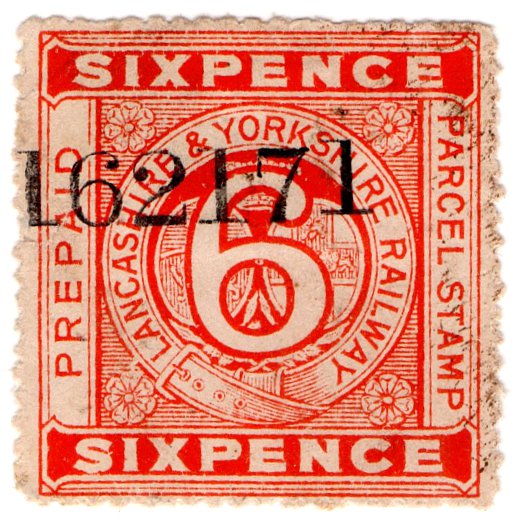(I.B) Lancashire & Yorkshire Railway : Prepaid Parcel 6d