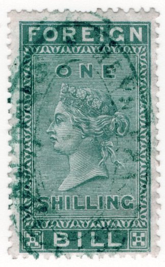 (I.B) QV Revenue : Foreign Bill 1/- (1872)