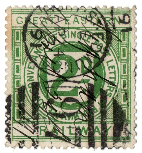 (I.B) Great Eastern Railway : Letter Stamp 2d (Bury St Edmunds)
