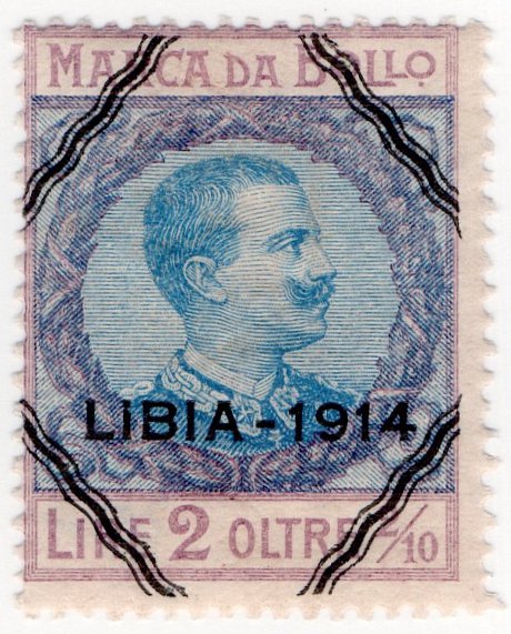(I.B) Italy (Libya) Revenue : Marca da Bollo 2L + 2/10c