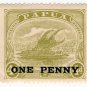(I.B) Papua Postal : 1d on 4d Overprint